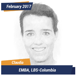 Claudia, July 2017, Student of the Month, LBS- Columbia Business School, Global executive MBA
